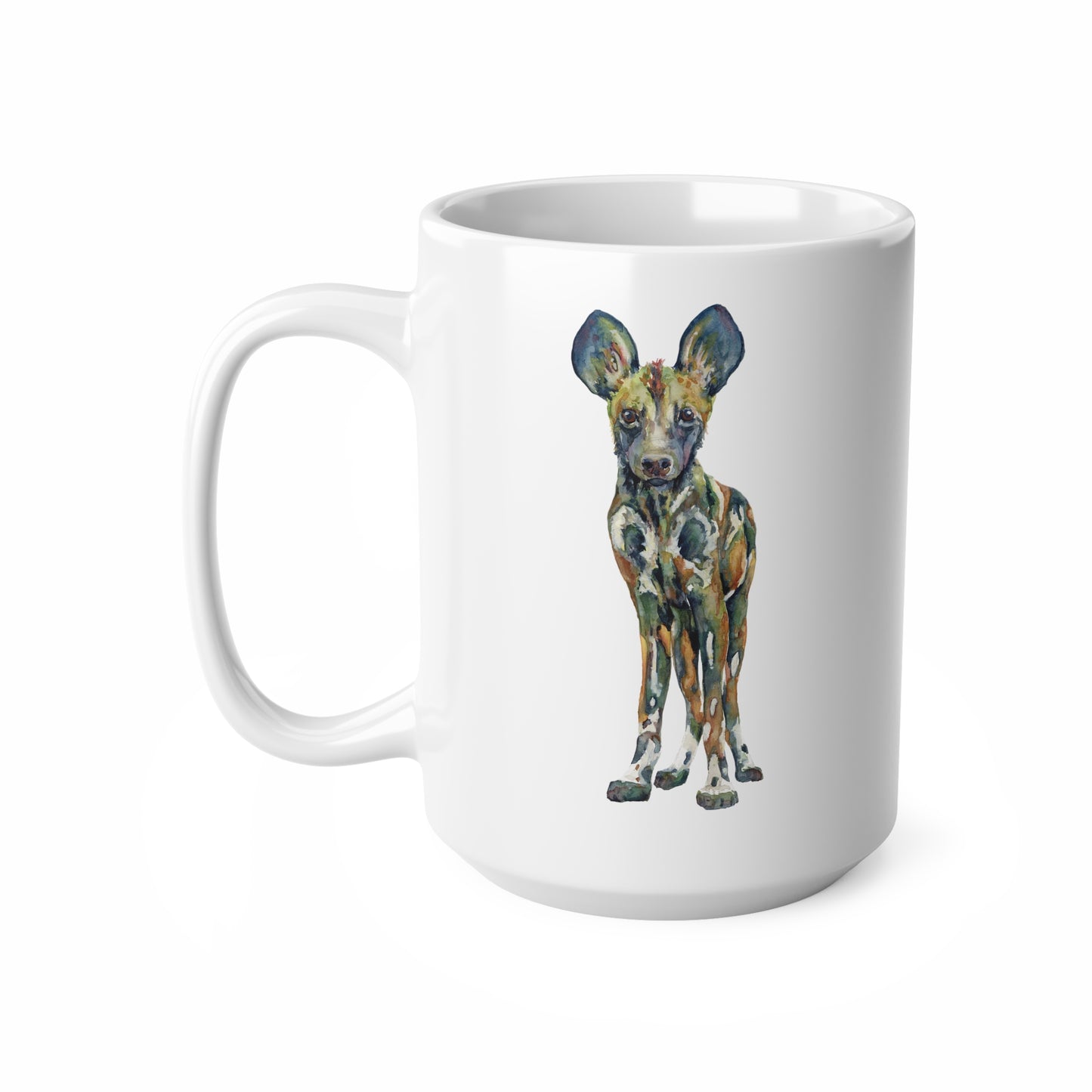 The Prismatic Pup  • EWT • Ceramic Coffee Cups, 11oz, 15oz
