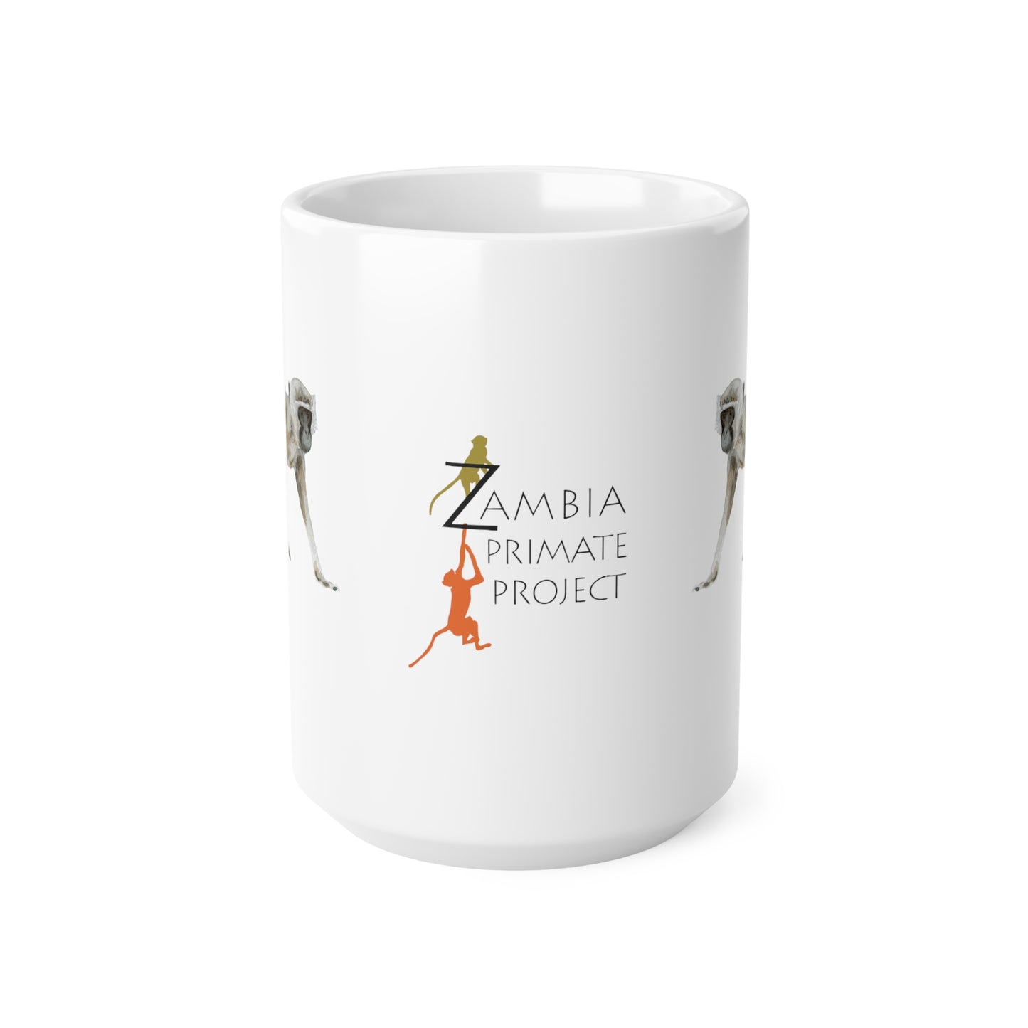 The Cheeky Charm of the Vervet. ZPP / GRI Ceramic Coffee Cups, 11oz, 15oz
