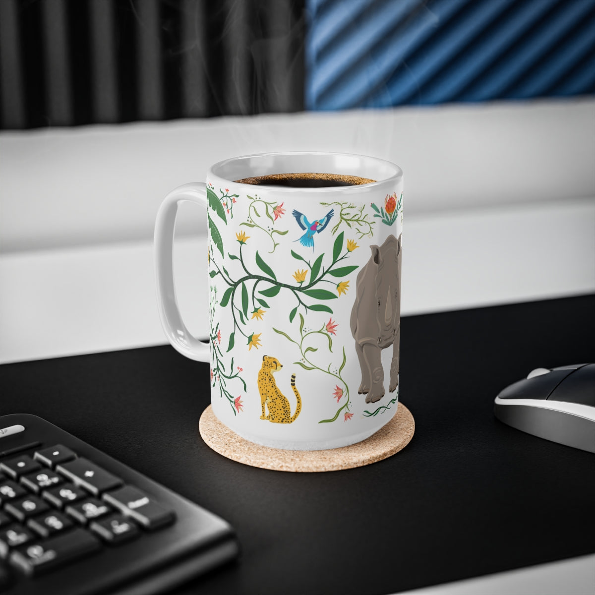 EA Rhino Ceramic Coffee Cups, 11oz or 15oz